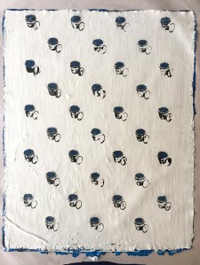 “paint can: pattern test”, screen print on paintskin, 22’’x30’’, 2015