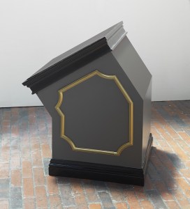 Genuflect, 2015, Acrylic & Enamel on Wood. 28"x36"x24".