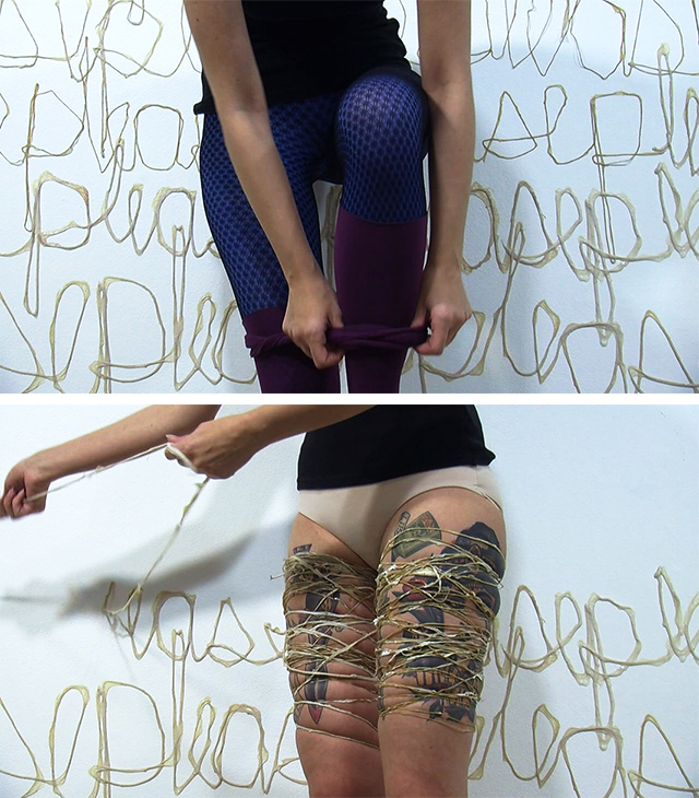 ￼digital video stills (performance with hog gut) 00:09:23 2012