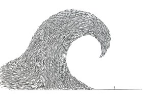 Olas I - 65 x 47,5 cm - Tinta sobre Papel - Serie Olas - 2007 