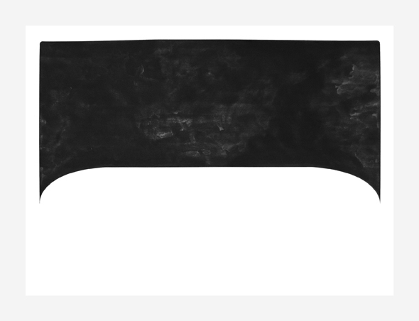 2013.043, burnished ink on Bark White paper ground, 19 " x 25 " 