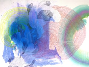 st. (tentacles series) 50x69 cm. mixed media on paper. june 2015