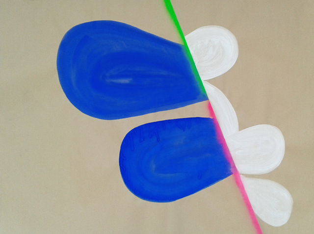 st. (tentacles series) 90x120 cm. acrilic and spray paint on paper. april 2015