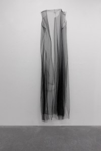 Black Slip, Tulle and thread, 80" x 22", 2015