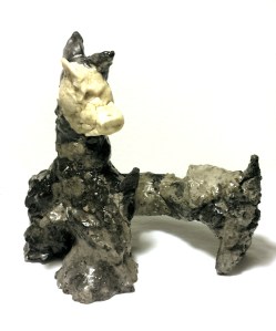 title: Untitled (Donkey) Medium: quikrete, maseca, wax size: 18" x 15" x 9"