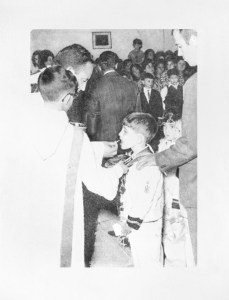 Primera Comunión, dust stuck on plastic, 150 x 105 cm, 2015