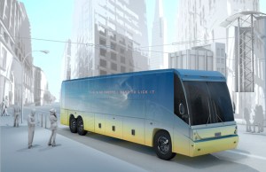 Bus in Canyon (wrapped with This is so Pretty I Want to Lick it), digital pigment print, 18 x 24 inches, 2015