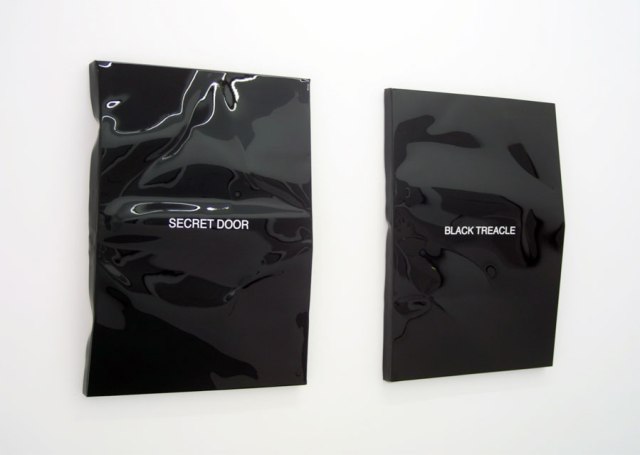 Secret-door,-2015,-paint-on-aluminium,-74x54x3-cm-Black-Treacle,-2015,-paint-on-aluminium,-74x54x3-cm