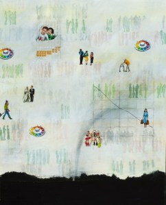 Continuous Procession, 2015, 24x36” oil on wood panel