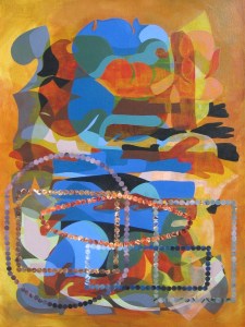 Hex Sign: Chapel Mountain 2015 Mixed media on canvas 24" x 18"