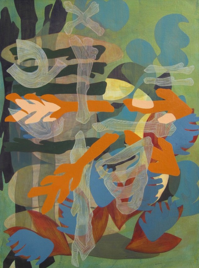 Hex Sign: Infinite Duration 2015 Mixed media on canvas 24" x 18"