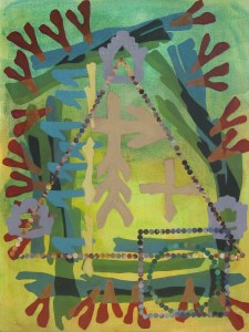 One in Four: To March Towards 2015 Mixed media on canvas 24" x 18"