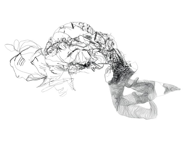 Title: Caught Between Stations #4 Medium: Archival ink on paper Size: 18” wide x 12” tall Year: 2014