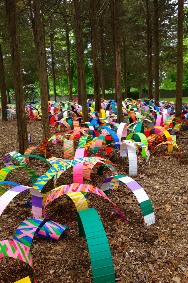 Modern Dance, Collaborative Site Specific Installation with William Thielen, wire, surveyors’ tape, 2015,