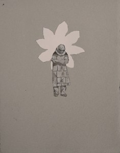 Precautionary Measures I, Mixed Media on Paper, 9X12", 2015