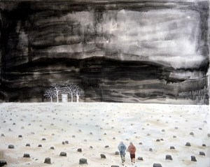 MLGS03E10 Sandy and Bob, 58 x 72", Acrylic on Canvas, 2015